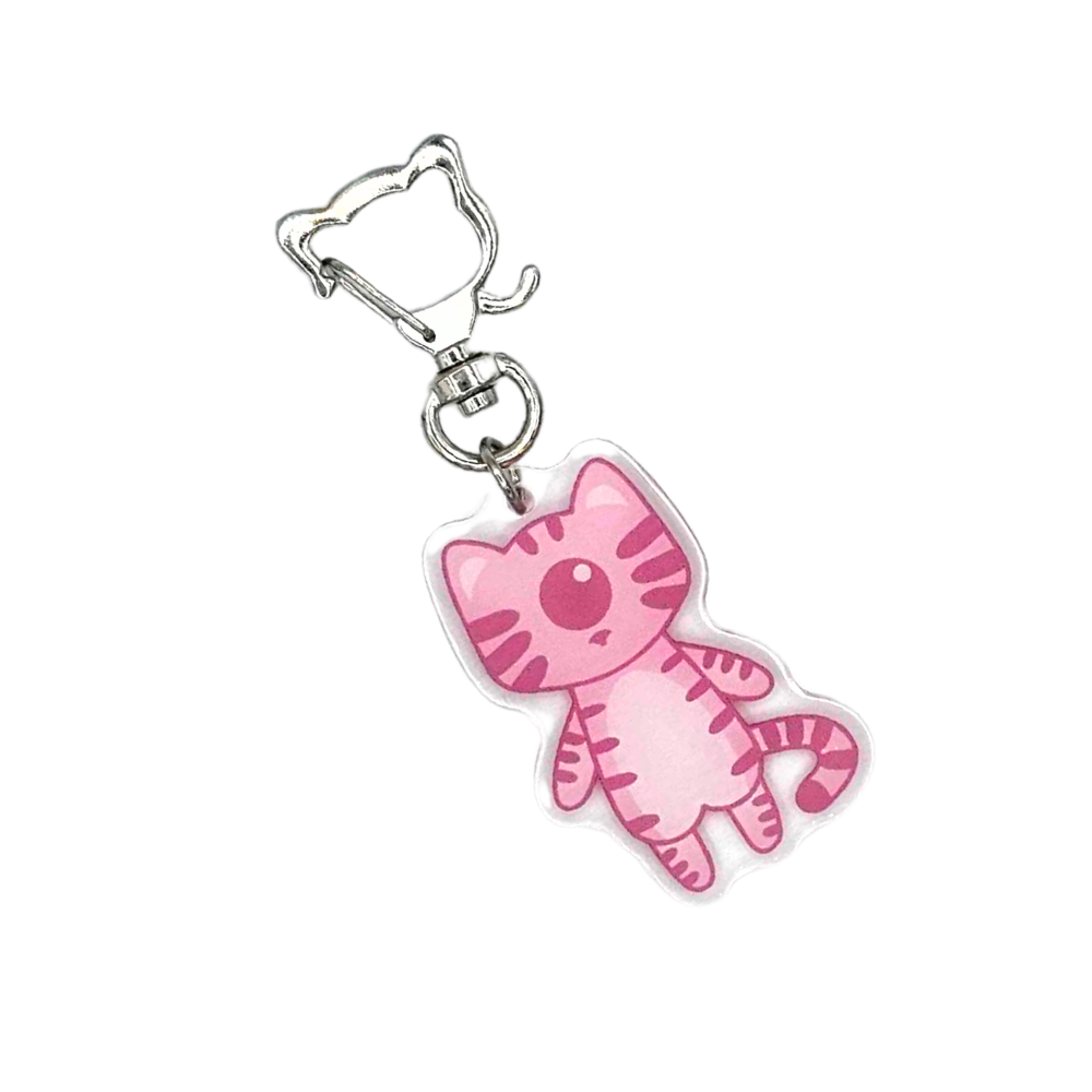 Spy the Cyclops Tabby Cat Keychain