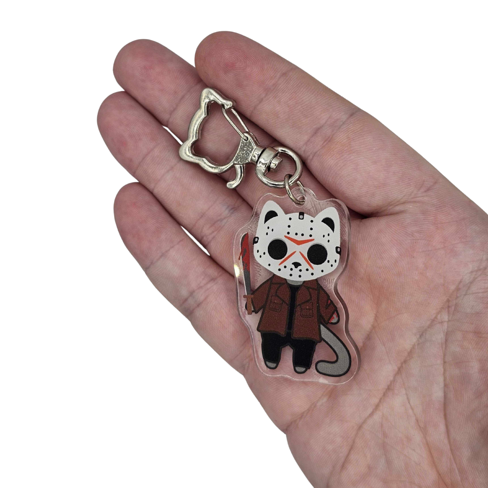 Jason Voorhiss Cat Keychain