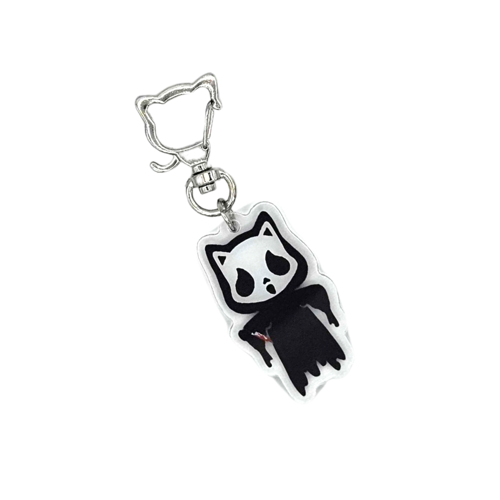 Ghost Cat Killer Keychain