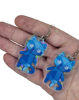 Sapphire the Crystal Cat - Earrings