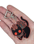 Moth Man Cat Keychain