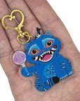 Blue Tiger & Demon Magpie Acrylic Keychain