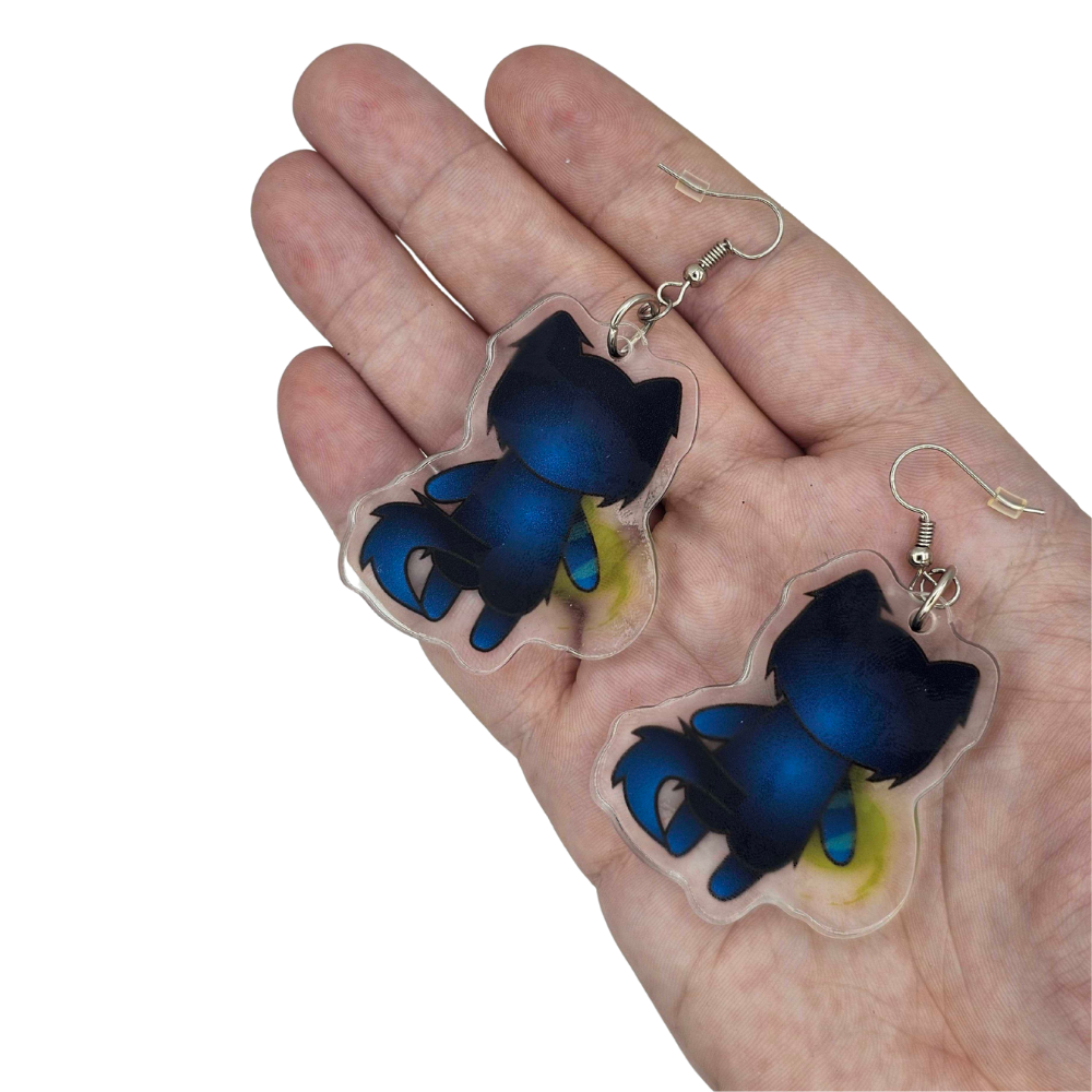 Sage the Sorcerer Cat - Earrings