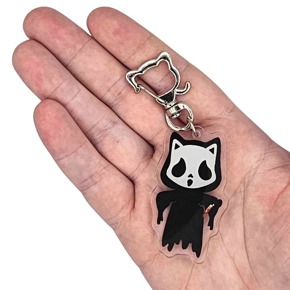 Ghost Cat Killer Keychain