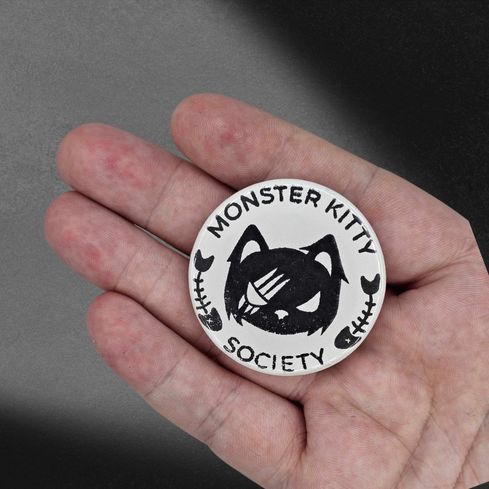 Monster Kitty Society -  1.75in Button
