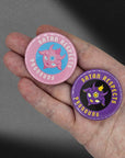 Satan Respects Pronouns -  1.75in Buttons