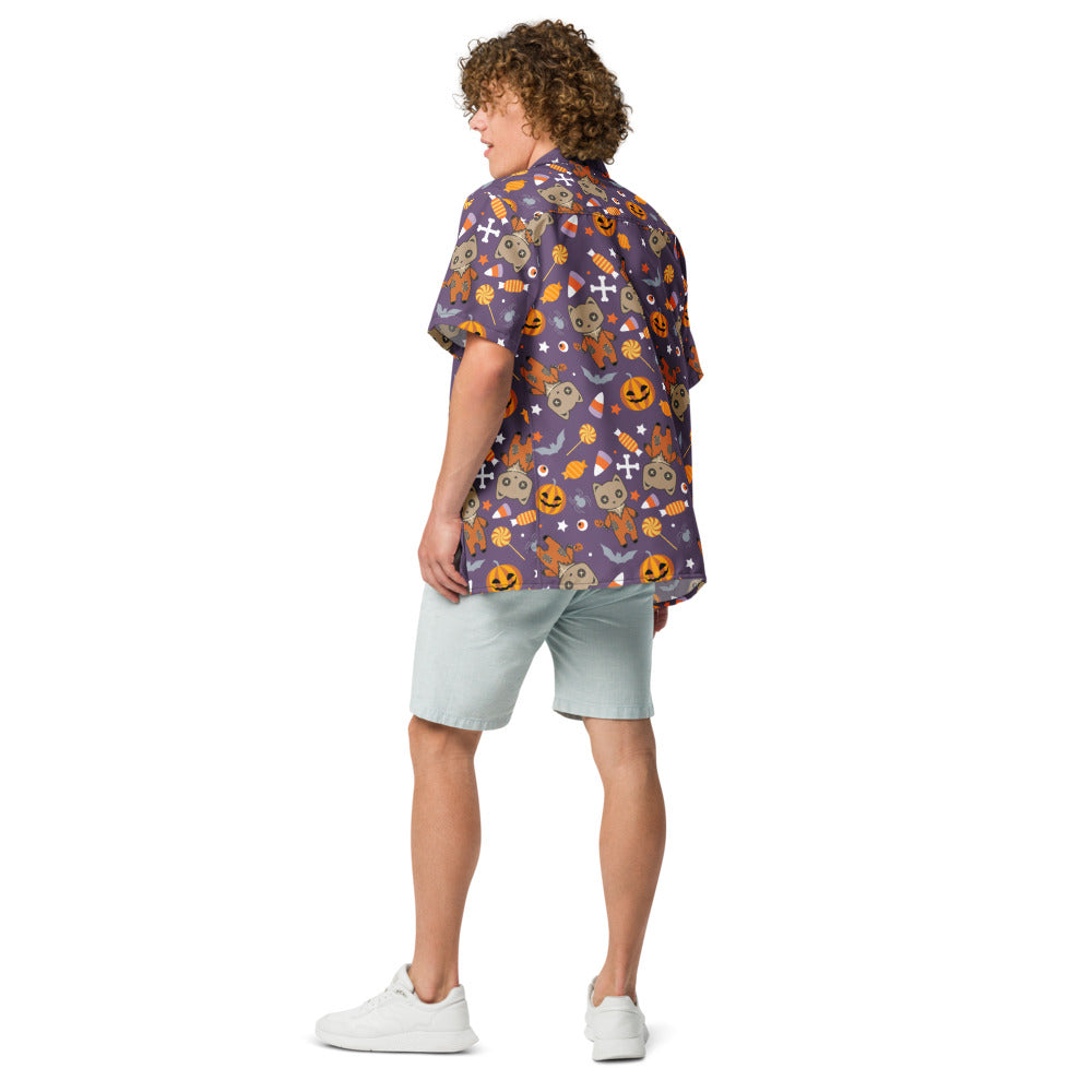 Halloween Spirit Sam Unisex Button-Up Shirt