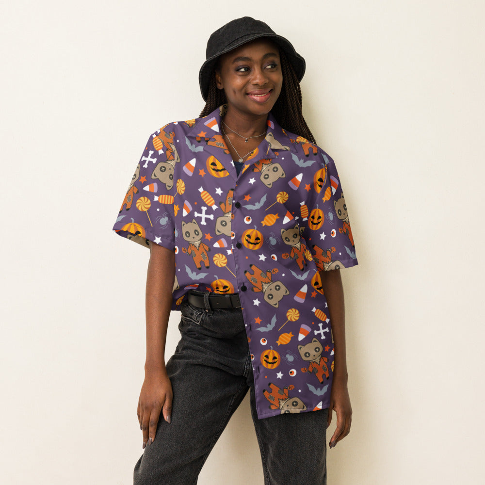 Halloween Spirit Sam Unisex Button-Up Shirt