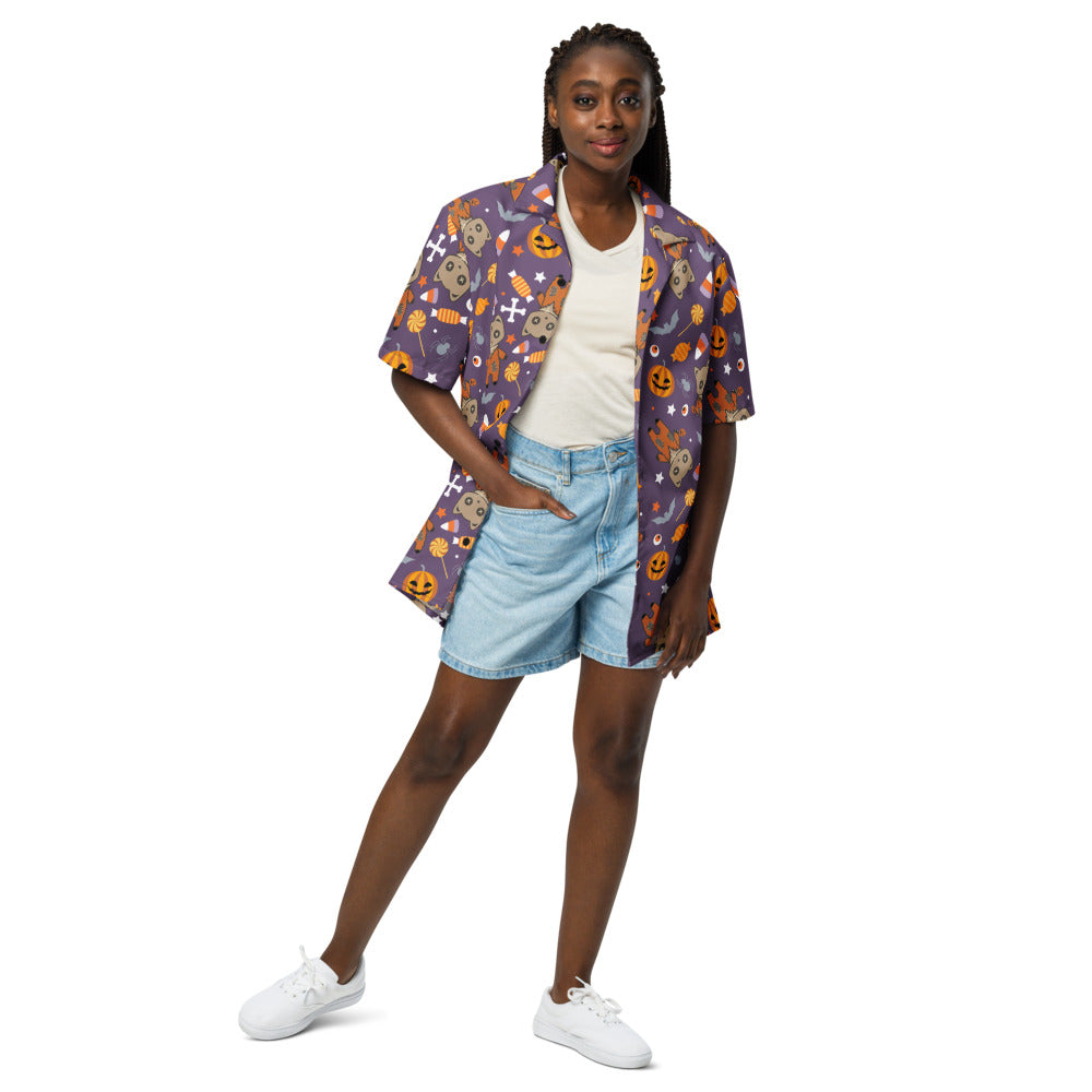 Halloween Spirit Sam Unisex Button-Up Shirt