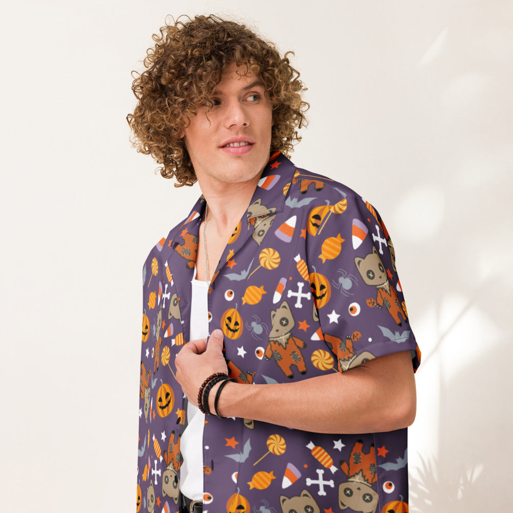 Halloween Spirit Sam Unisex Button-Up Shirt