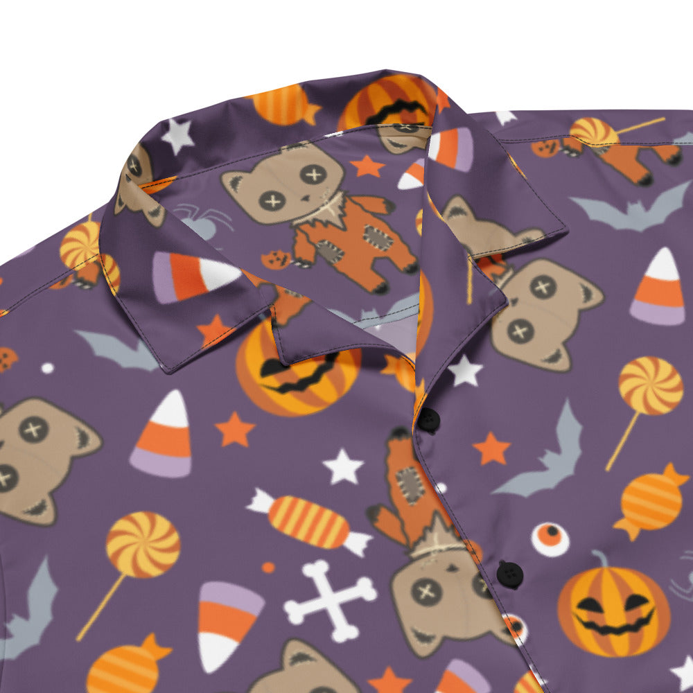 Halloween Spirit Sam Unisex Button-Up Shirt