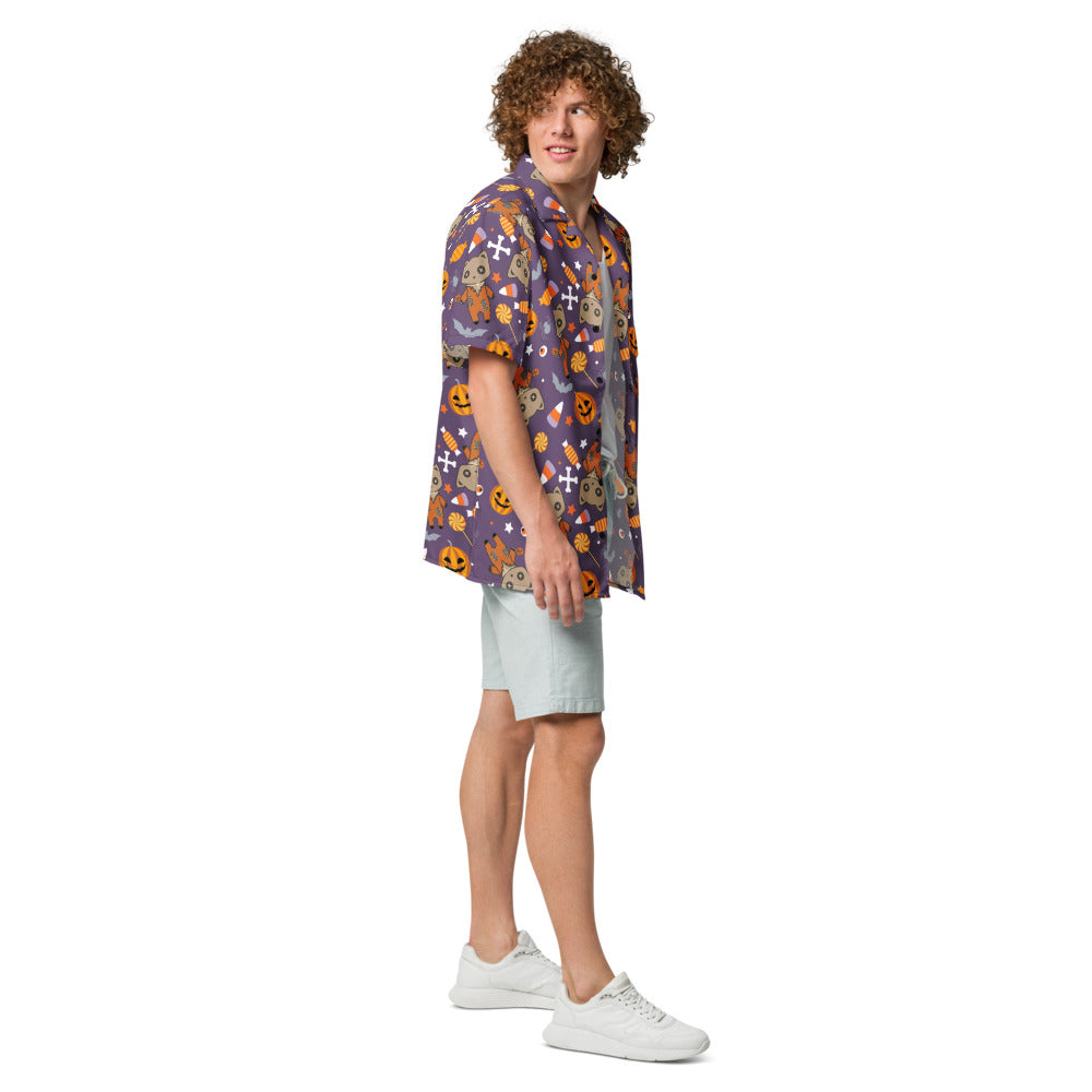 Halloween Spirit Sam Unisex Button-Up Shirt