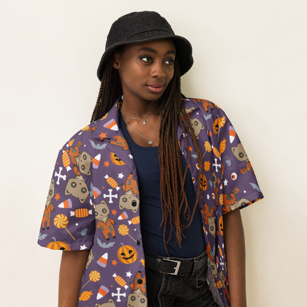 Halloween Spirit Sam Unisex Button-Up Shirt