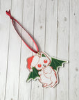 Christmas Bat Cat Acrylic Ornament