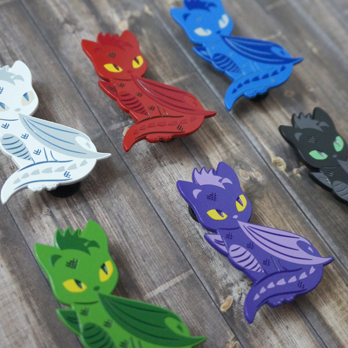 Dragon Cat - Dyed Enamel Pin Collection