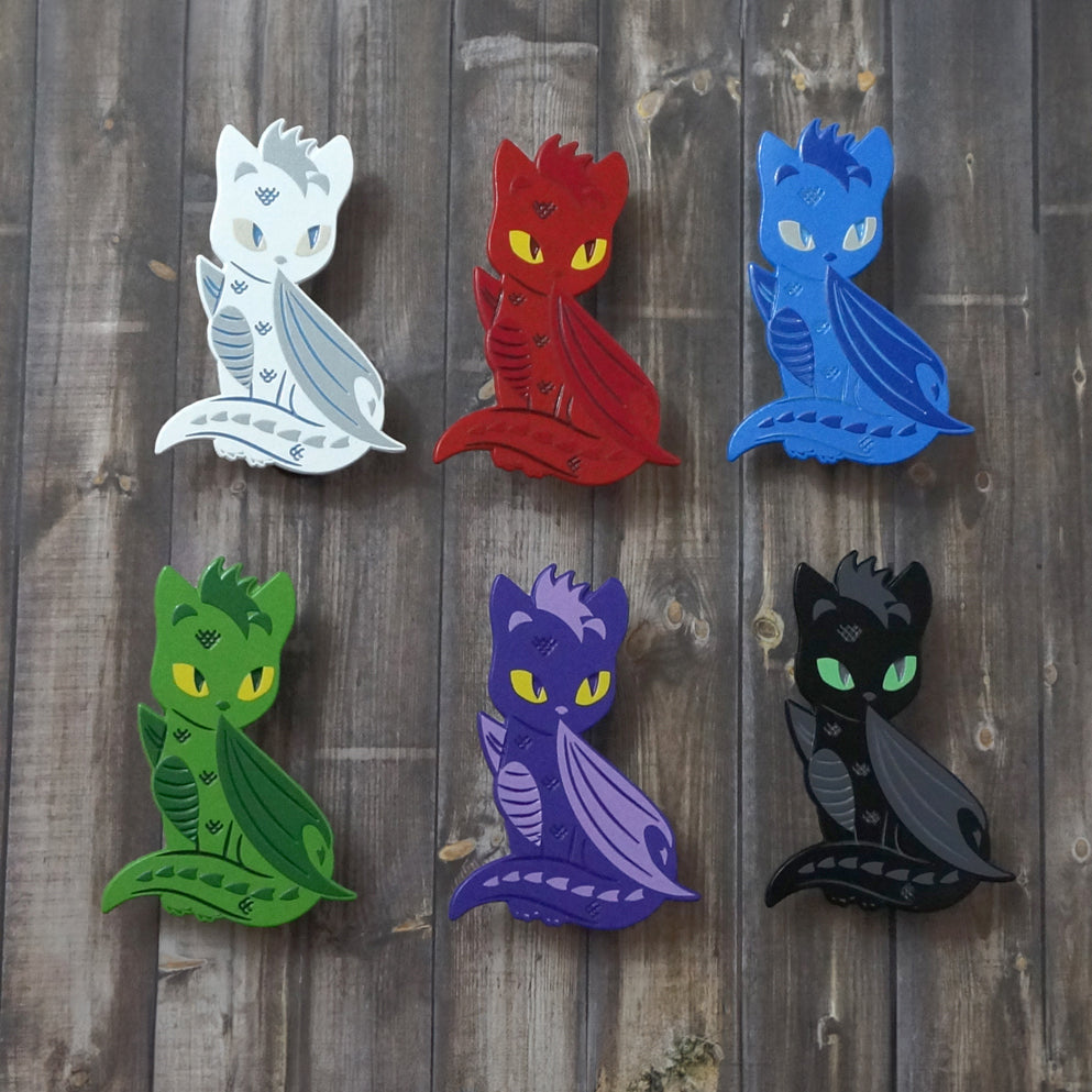 Dragon Cat - Dyed Enamel Pin Collection