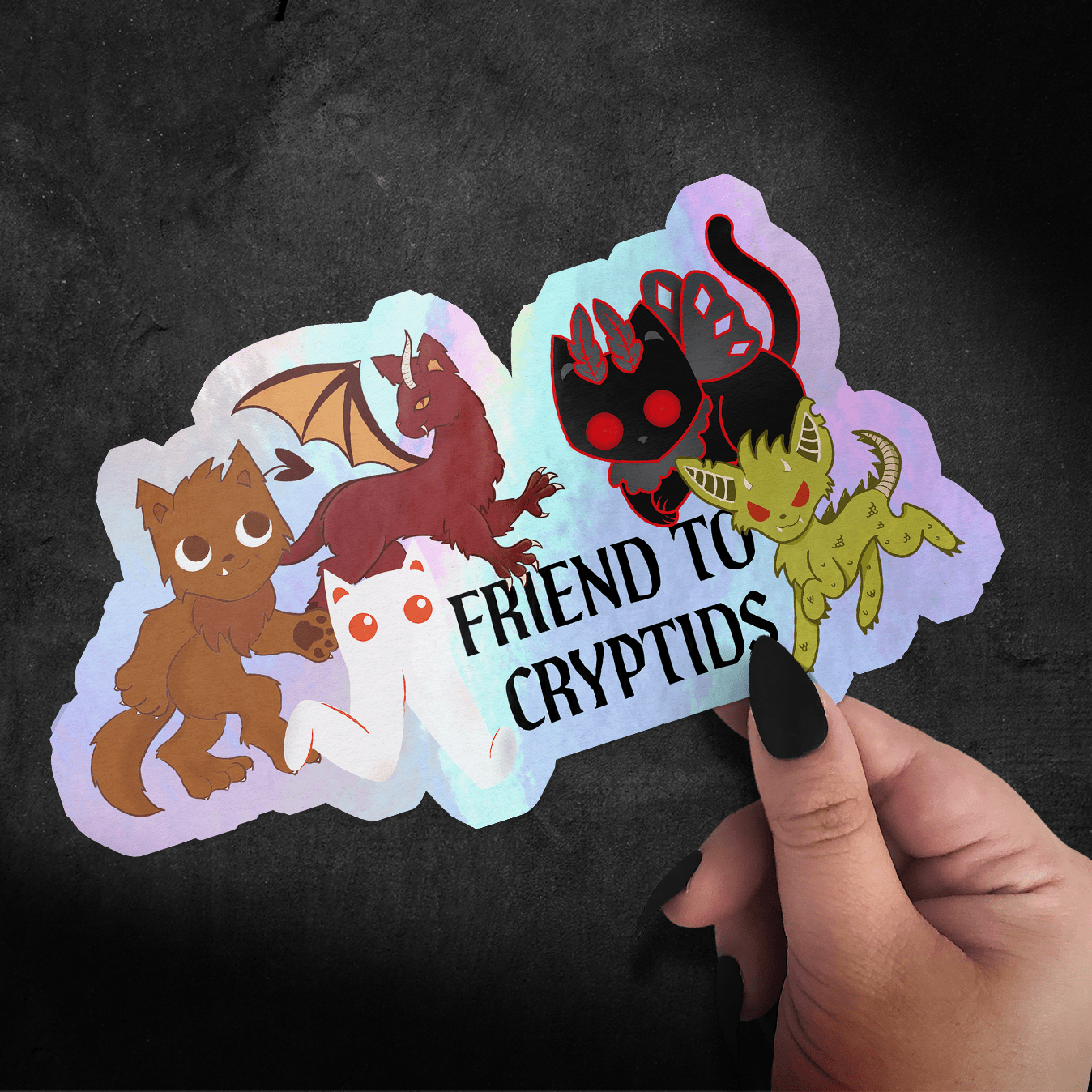 Friend to Cryptids - Holographic Bumper Sticker