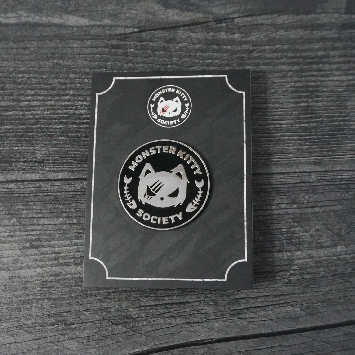 Monster Kitty Society Enamel Pin