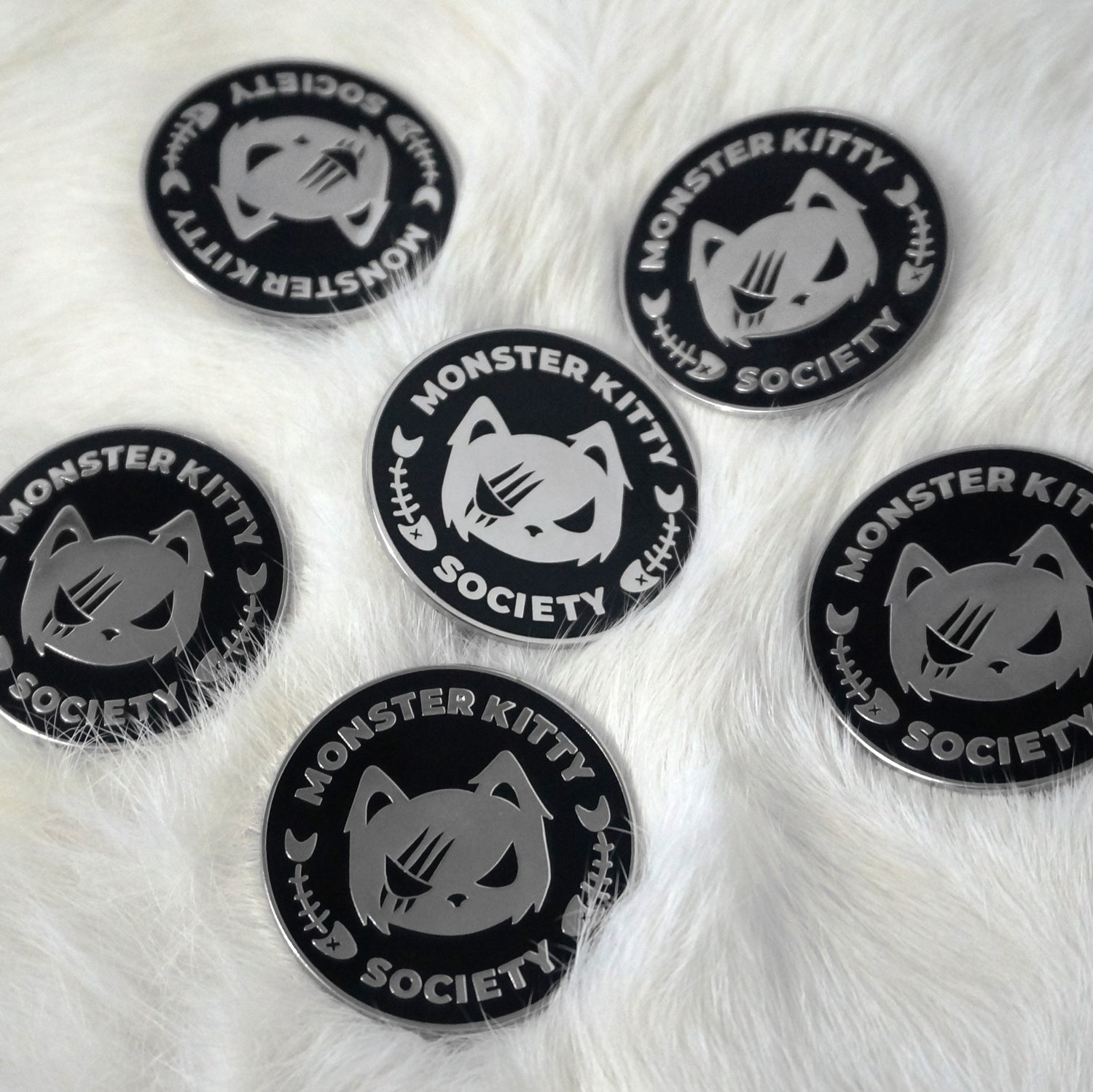 Monster Kitty Society Enamel Pin