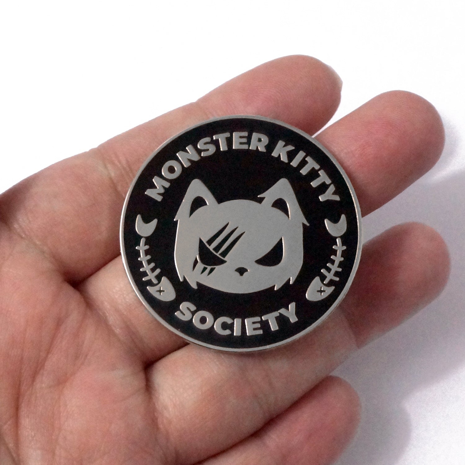 Monster Kitty Society Enamel Pin