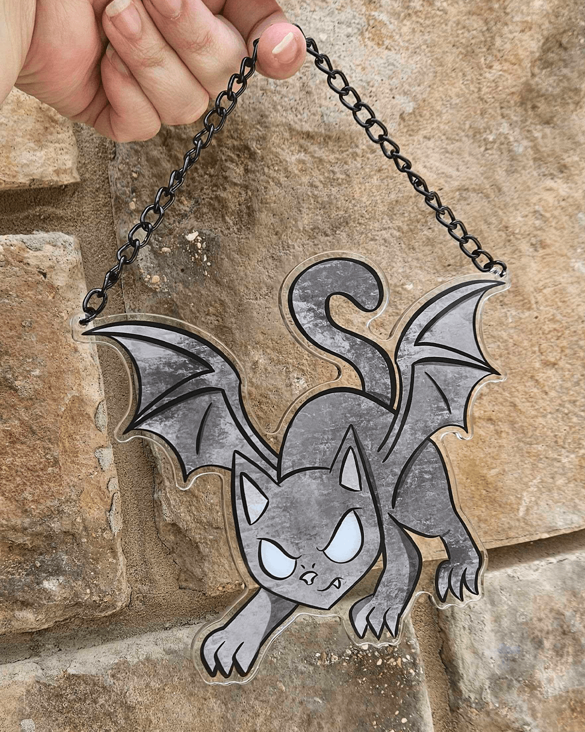 Lyon the Cat Gargoyle Acrylic Wall Hanging