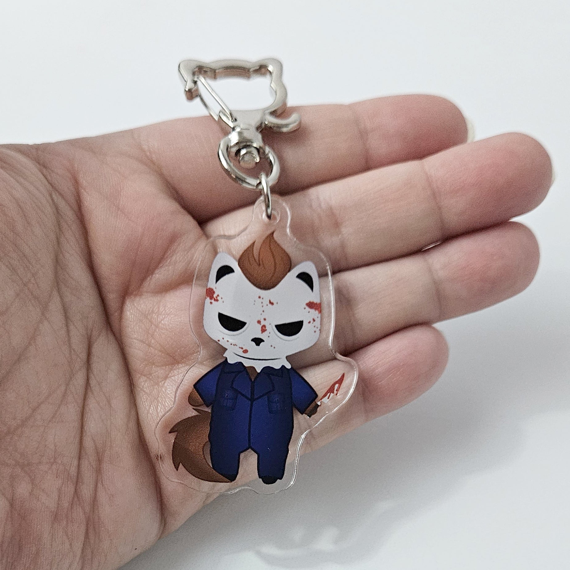 Michael Meowers Cat Keychain