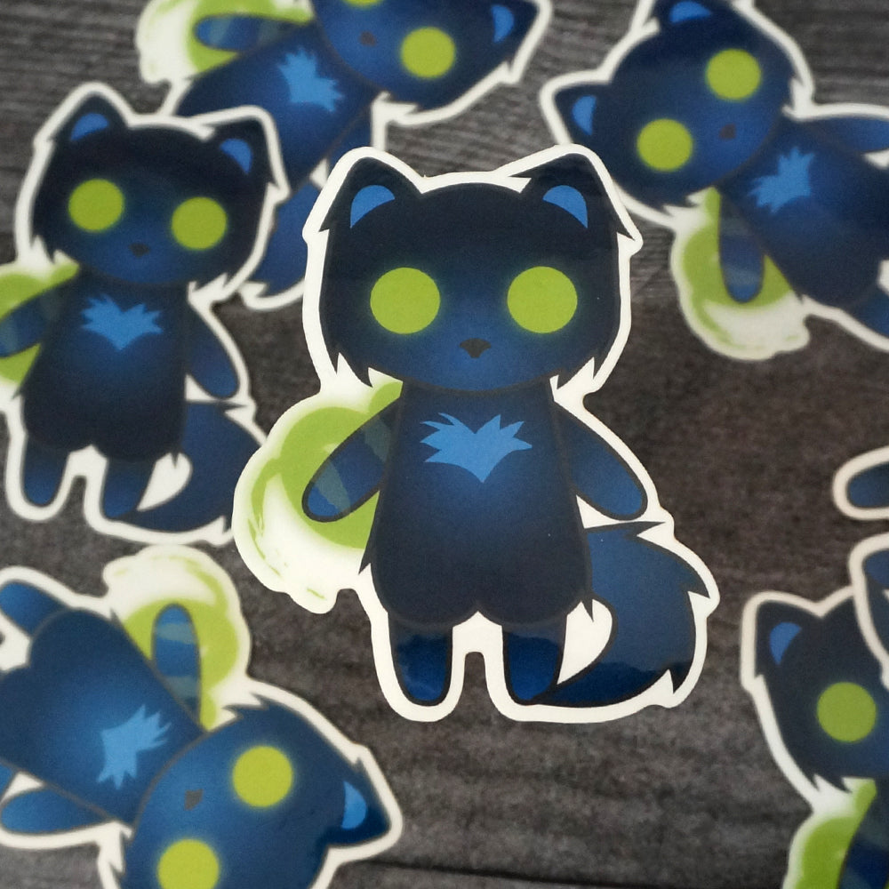 Sage the Mage Cat - Clear Vinyl Sticker