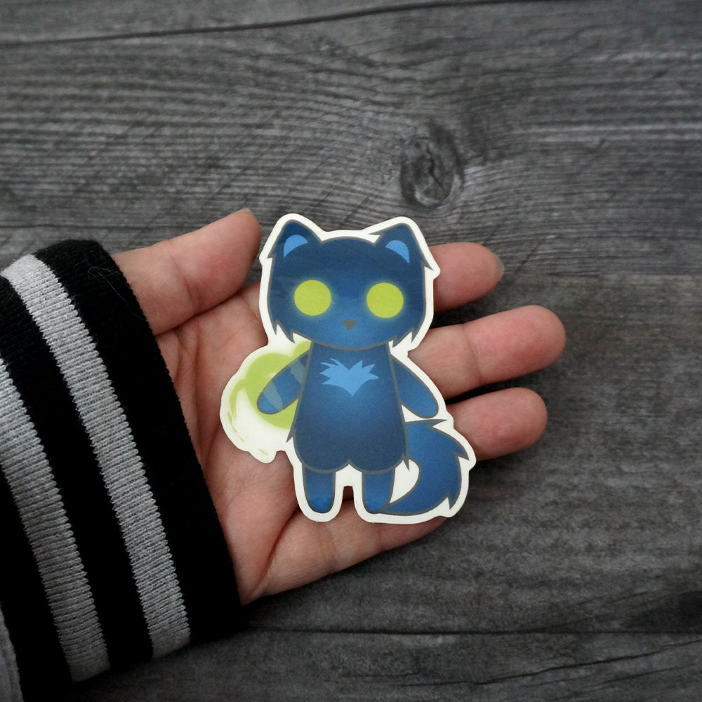 Sage the Mage Cat - Clear Vinyl Sticker