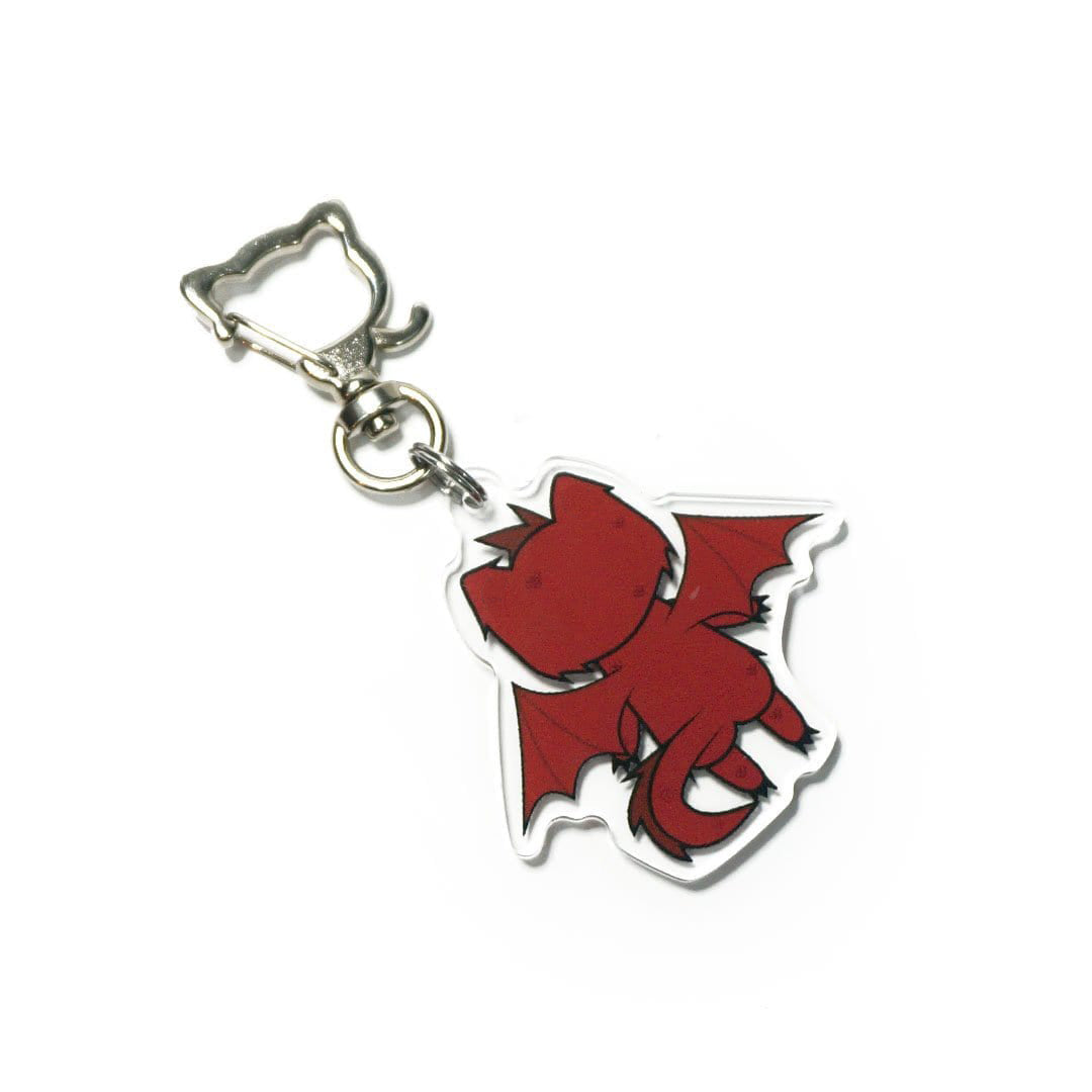 Scorch the Dragon Cat Keychain