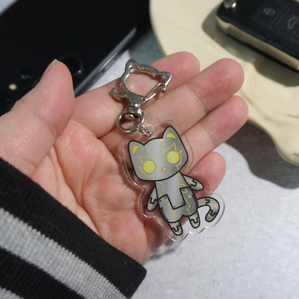 Servo the Robot Cat Keychain