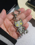 Servo the Robot Cat Keychain