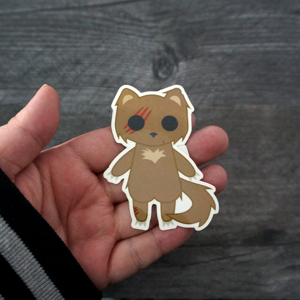 Shred the Were Cat - Clear Vinyl Sticker