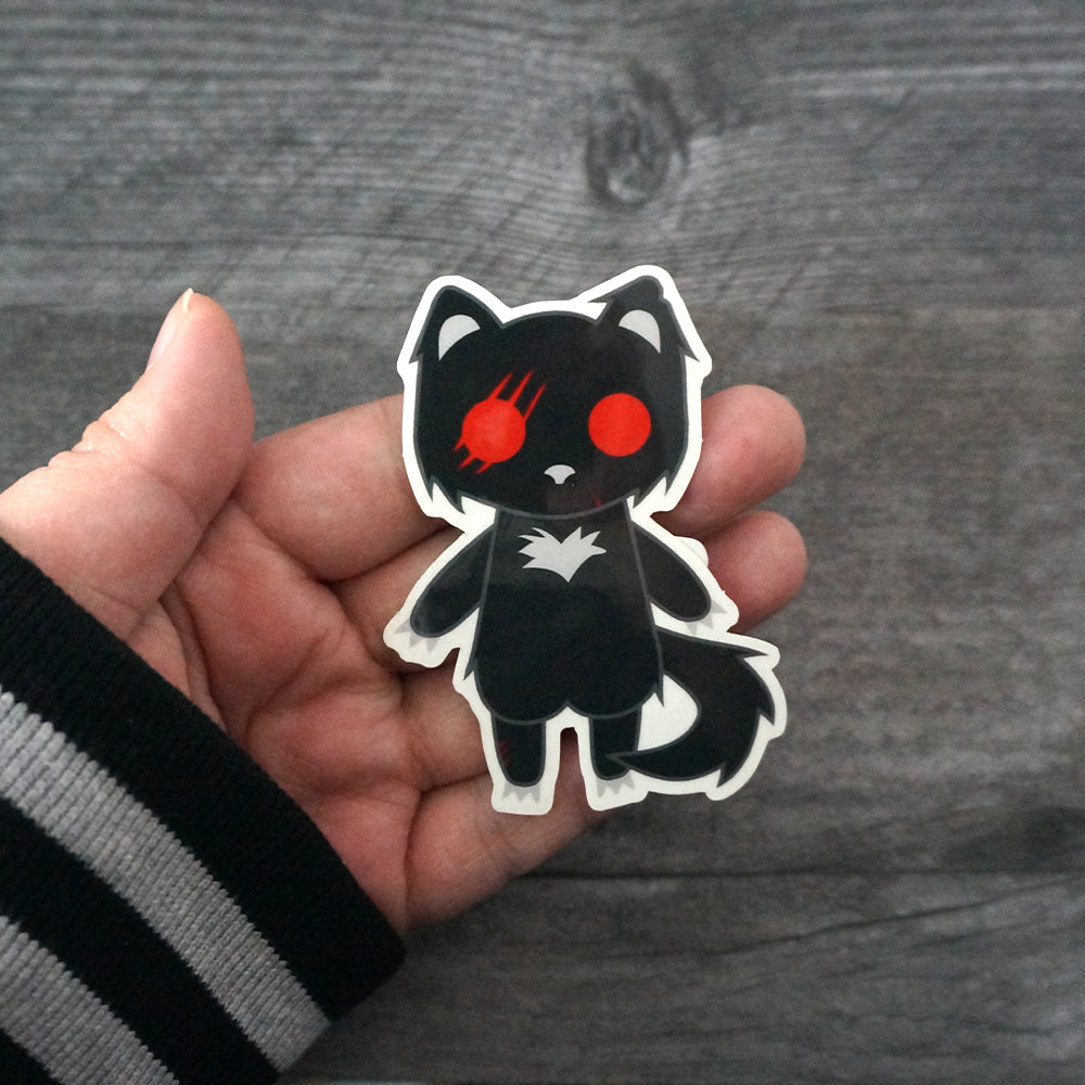 Shred the Were Cat - Clear Vinyl Sticker