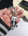 Socket the Skeleton Cat Keychain