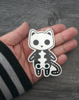 Socket the Skeleton Cat - Clear Vinyl Sticker