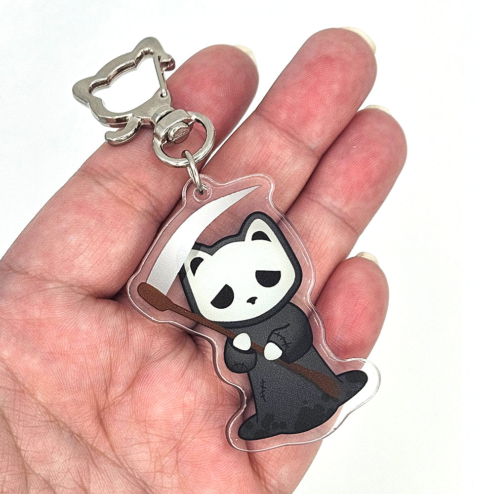 Solace the Reaper Cat Keychain