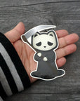 Solace the Reaper Cat - Clear Vinyl Sticker