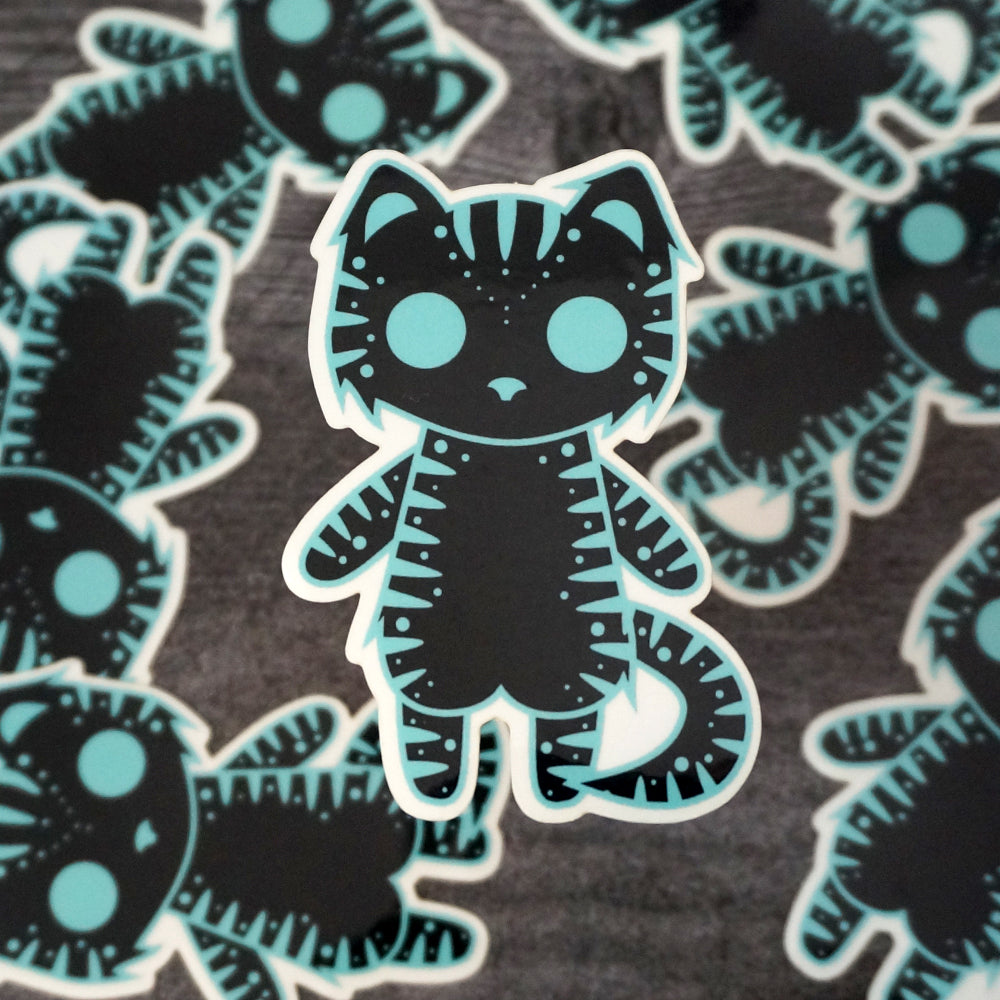 Sonar the Deep Sea Cat - Clear Vinyl Sticker