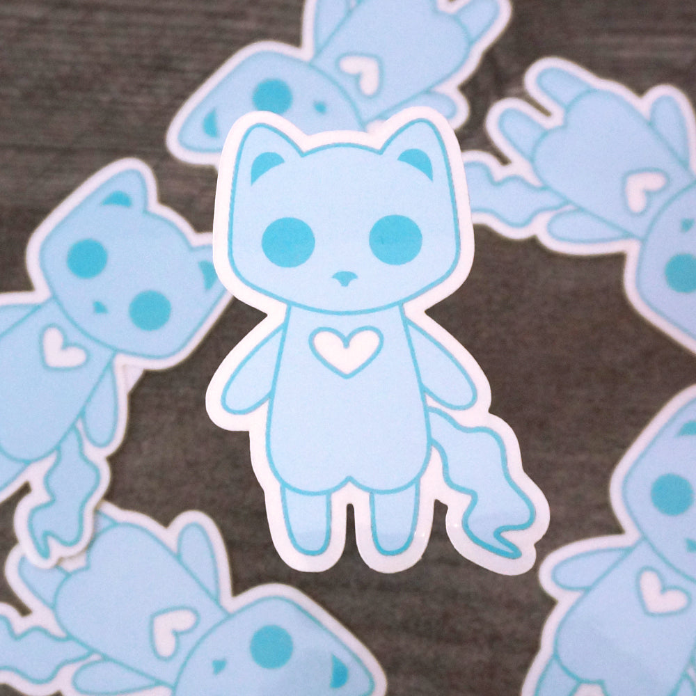 Spectral the Ghost Cat - Clear Vinyl Sticker