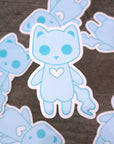 Spectral the Ghost Cat - Clear Vinyl Sticker