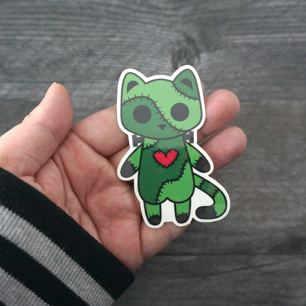 Stitches the Frankenstein Cat - Vinyl Sticker