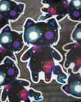 Supernova the Galaxy Cat - Clear Vinyl Sticker