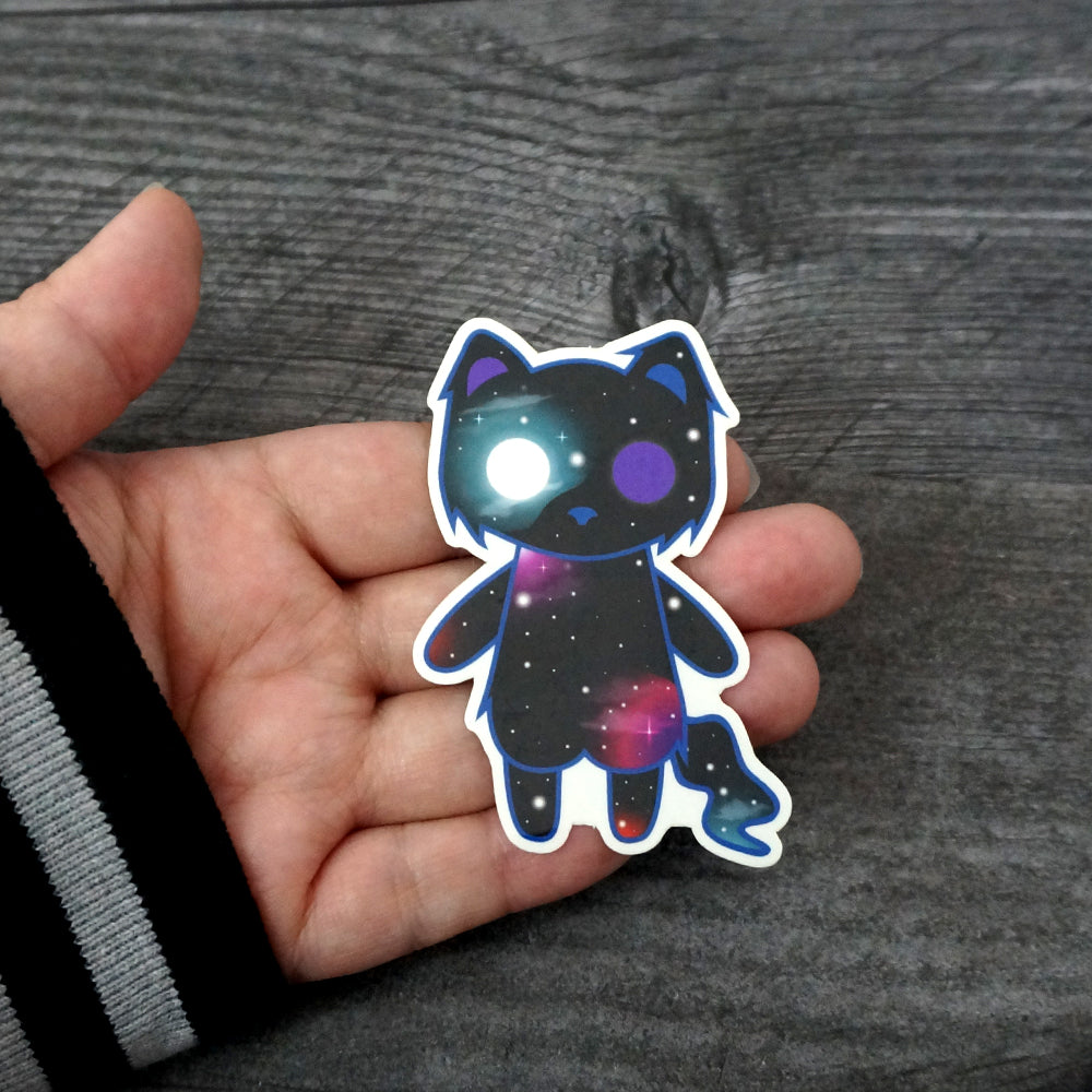Supernova the Galaxy Cat - Clear Vinyl Sticker