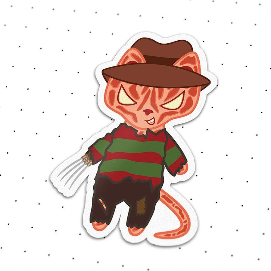 Monster Kitty Society Fureddy Krueger Vinyl Sticker