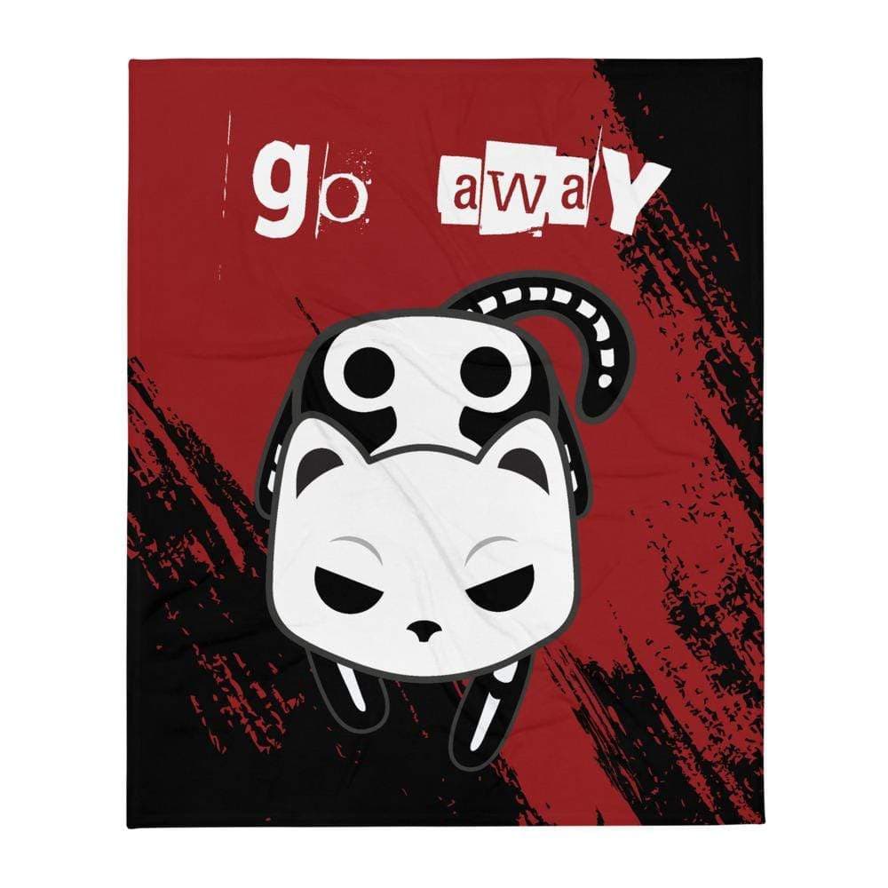 &quot;Go Away&quot; Socket - Throw Blanket by Monster Kitty Society.