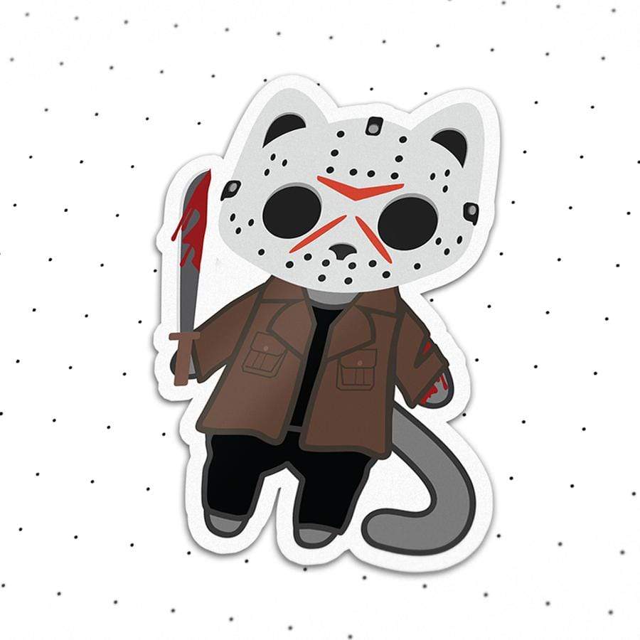 Monster Kitty Society Jason Voorhiss Vinyl Sticker