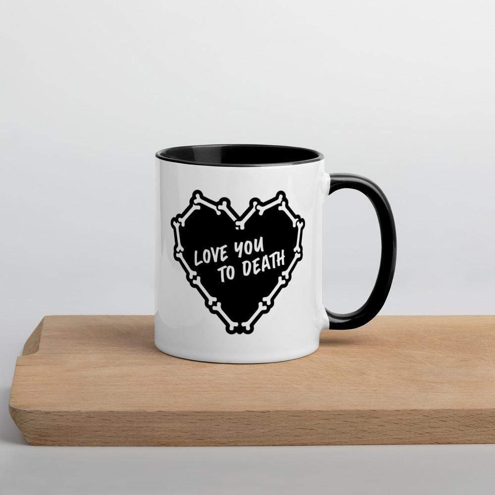 Monster Kitty Society Love You To Death Ceramic Black & White Mug