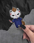 Monster Kitty Society Michael Meowers Cat - Clear Vinyl Sticker