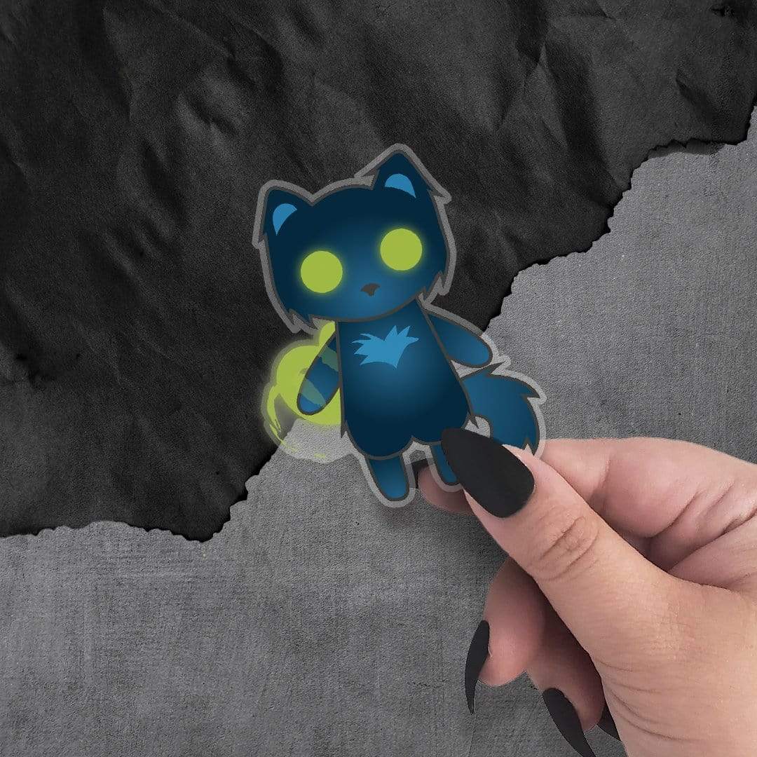 Monster Kitty Society Sage the Mage Cat - Clear Vinyl Sticker