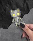 Monster Kitty Society Stickers Servo Servo the Robot Cat - Clear Vinyl Sticker
